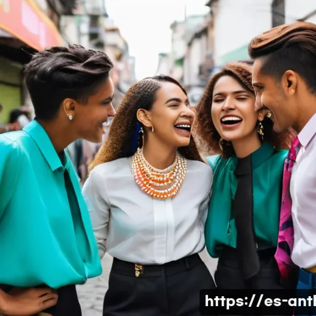 문화와 성 - A vibrant group of young adults, diverse in ethnicity and gender expression, confidently showcasing ...